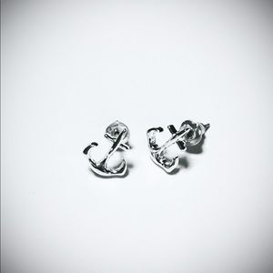 ⚡️Sale⚡️Adorable Anchor Silver Stud Earrings